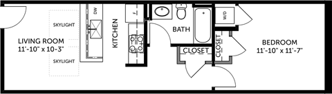 Metal 1 bed-1 bath 1 level 570 sqft